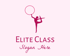 Ring Gymnast Silhouette  logo design