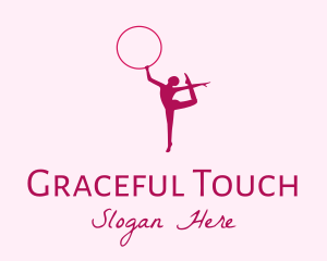 Ring Gymnast Silhouette  logo design