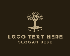 Tree - Book Tree Learning logo design