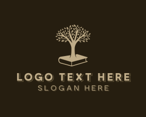 Book - Book Tree Learning logo design