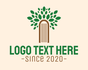 Environment - Tree Garden Door logo design