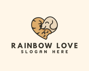 Dog Cat Love logo design