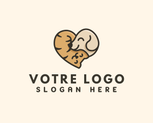Veterinarian - Dog Cat Love logo design