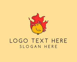 Poultry - Flaming Spicy Chicken logo design