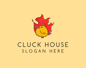 Chicken - Flaming Spicy Chicken logo design