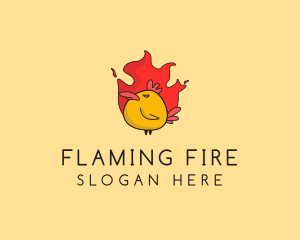 Flaming - Flaming Spicy Chicken logo design