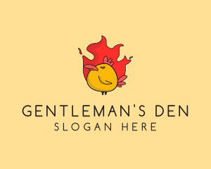 Flaming Spicy Chicken logo design