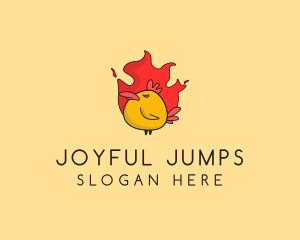 Flaming Spicy Chicken logo design