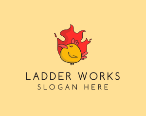 Flaming Spicy Chicken logo design