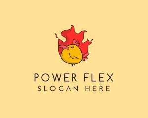 Flaming Spicy Chicken logo design