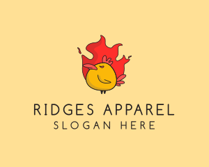 Flaming Spicy Chicken logo design