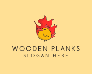 Flaming Spicy Chicken logo design