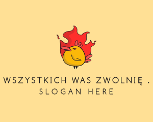 Flaming Spicy Chicken logo design