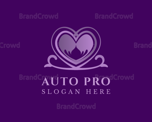 Purple Elegant Heart Logo