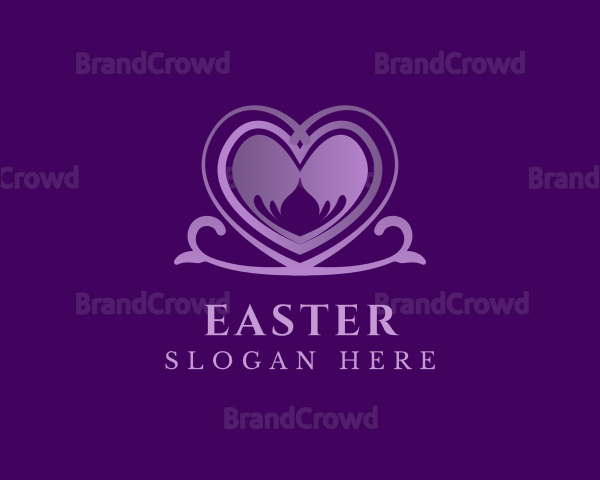 Purple Elegant Heart Logo