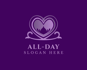 Purple Elegant Heart logo design