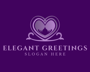 Purple Elegant Heart logo design