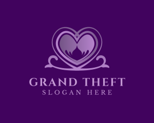 Valentine - Purple Elegant Heart logo design