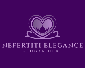 Purple Elegant Heart logo design