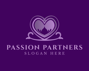 Purple Elegant Heart logo design