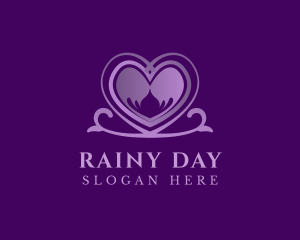 Purple Elegant Heart logo design
