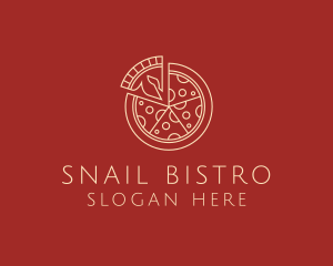 Minimalist Pizza Snack logo design