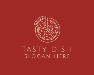 Dish - Minimalist Pizza Snack logo design
