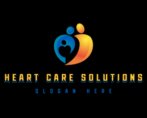 Heart Family Bonding  logo design