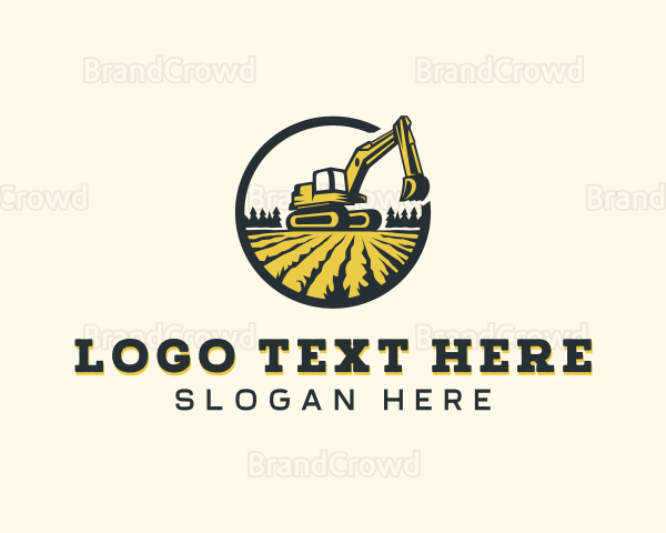 Industrial Construction Excavator Logo