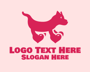 Vet - Dog Heart Paws logo design