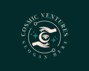 Cosmic Hand Diamond logo design