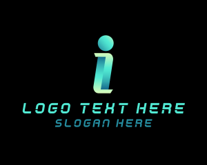 Software - Cyberspace Technology letter I logo design