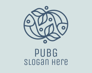 Clean - Fish Bubble Outline logo design
