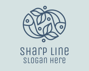 Outline - Fish Bubble Outline logo design