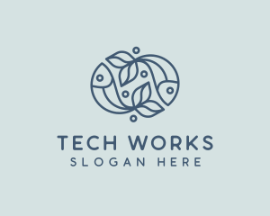 Aquatic Fish Seafood logo design