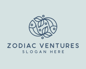 Aquatic Fish Seafood logo design