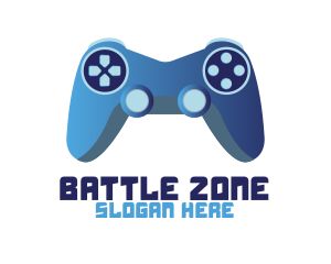 Blue Controller Gaming logo design
