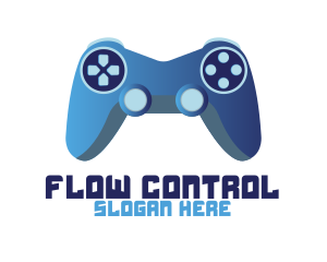 Blue Controller Gaming logo design