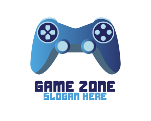 Blue Controller Gaming logo design