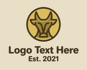 Cattle - Minimalist Wild Buffalo logo design