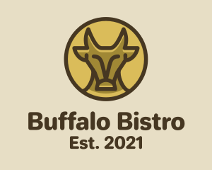 Minimalist Wild Buffalo logo design