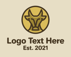 Ox - Minimalist Wild Buffalo logo design