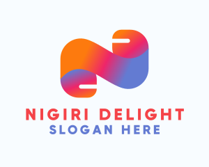 Digital Startup Letter N logo design