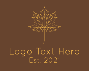 Yellow - Minimalist Maple Leaf logo design