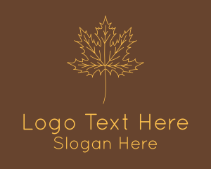 Minimalist Maple Leaf  Logo