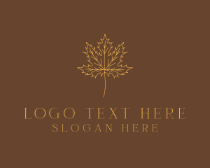 Sugar Maple - Minimalist Maple Leaf logo design