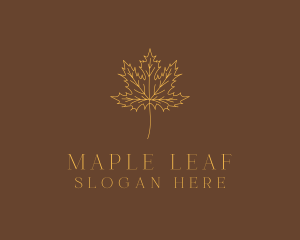 Minimalist Maple Leaf  logo design