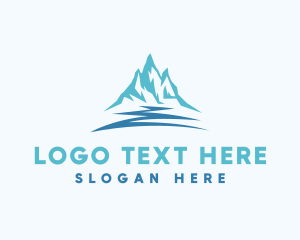 Ski - Ice Rock Mountain logo design