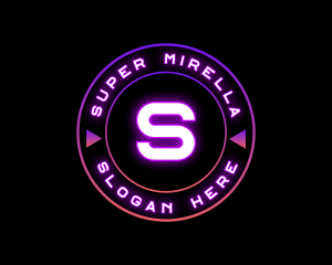 Multimedia - Neon Cyber Programmer logo design