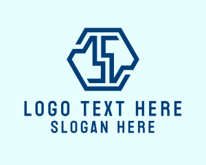 Digital - Hexagon Architectural Structure logo design